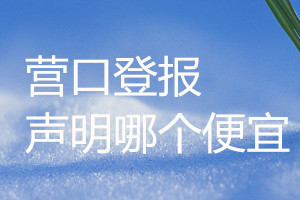 营口登报声明哪个便宜