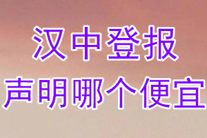 汉中登报声明哪个便宜