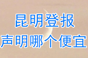 昆明登报声明哪个便宜