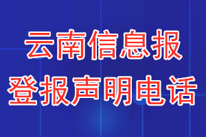 云南信息报登报电话_云南信息报登报声明电话