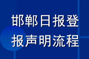 邯郸日报登报声明流程